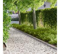 vidaXL Bordura per Prato 30 pcs 103 x 10 cm Acciaio Argento, Confine Giardino in Acciaio, Bordo Moderno e Flessibile per Sentieri, Barriera Resistente all'Umidità per Giardino