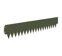 vidaXL Bordura per Prato 30 pz 103 x 20 cm Acciaio Verde Oliva