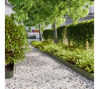 vidaXL Bordura per Prato 30 pz 15 x 103 cm Acciaio Verde Oliva
