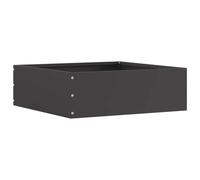 vidaXL Bordura per Prato Nero 40 x 40 x 13 cm Acciaio, Giardino e terrazza, Bordo in Metallo Moderno, divisorio paesaggistico, barriera per Prato, Installazione Fai-da-Te