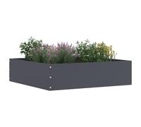 vidaXL Bordura per Prato 50 x 50 x 13 cm Acciaio Antracite