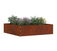 vidaXL Bordura per Prato 50 x 50 x 13 cm Ruggine