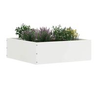 vidaXL Bordura per Prato 6 PCS Bianco 40 x 40 x 13 cm Acciaio, Giardino e terrazza, Bordo in Metallo Moderno, divisorio paesaggistico, barriera per Prato, Installazione Fai-da-Te