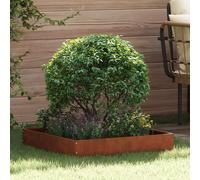 vidaXL Bordura per Prato 6 PCS Ruggine 60 x 60 x 13 cm, Giardino e terrazza, Bordo in Metallo Moderno, divisorio paesaggistico, barriera per Prato, Installazione Fai-da-Te