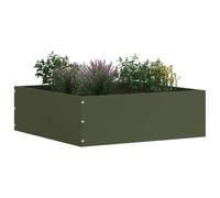 vidaXL Bordura per Prato 6 PCS Verde Oliva 40 x 40 x 13 cm Acciaio, Giardino e terrazza, Bordo in Metallo Moderno, divisorio paesaggistico, barriera per Prato, Installazione Fai-da-Te