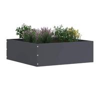 vidaXL Bordura per Prato Antracite 40 x 40 x 13 cm Acciaio, Giardino e terrazza, Bordo in Metallo Moderno, divisorio paesaggistico, barriera per Prato, Installazione Fai-da-Te
