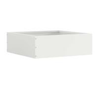 vidaXL Bordura per Prato Bianco 40 x 40 x 13 cm Acciaio
