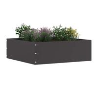 vidaXL Bordura per Prato Nero 40 x 40 x 13 cm Acciaio, Giardino e terrazza, Bordo in Metallo Moderno, divisorio paesaggistico, barriera per Prato, Installazione Fai-da-Te