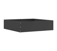 vidaXL Bordo per prato nero, 50 x 50 x 13 cm, in acciaio, giardino e terrazza, moderno bordo in metallo, divider paesaggistico, barriera per prato, resistente installazione fai da te