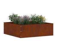 vidaXL Bordura per Prato Ruggine 40 x 40 x 13 cm, Giardino e terrazza, Bordo in Metallo Moderno, divisorio paesaggistico, barriera per Prato, Installazione Fai-da-Te