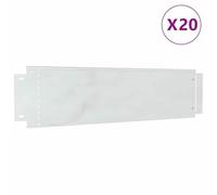 vidaXL Bordo per Prato 20 PCS 25x100 cm Flessibile Acciaio Zincato, Bordo per Prato 10 PCS 25x100 cm Flessibile Acciaio Zincato