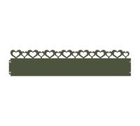 vidaXL Bordure per Prato 10 PCS Verde Oliva 103 x 0,05 x 22 cm Acciaio, Bordatura per Giardini e terrazze, barriera in Metallo Durevole, confini Esterni, divisori paesaggistici, sentieri per Giardini