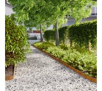 vidaXL Bordure per Prato 10 pz 10x103 cm Flessibili in Acciaio Corten