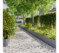 vidaXL Bordure per Prato 10 pz Antracite Acciaio Laminato a Freddo, Bordatura del Bordo del Giardino, Bordatura del Letto del Giardino, Bordo del Giardino