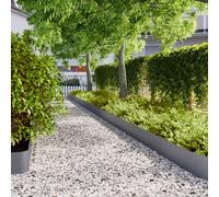 vidaXL Bordure per Prato 10 pz Antracite Acciaio Laminato a Freddo