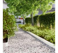 vidaXL Bordure per Prato 10 pz Bianchi Acciaio Laminato a Freddo