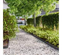 vidaXL Bordure per Prato 10 pz Nere Acciaio Laminato a Freddo, Bordatura del Bordo del Giardino, Bordatura del Letto del Giardino, Bordo del Giardino