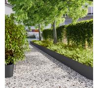 vidaXL Bordure per Prato 10 pz Nere Acciaio Laminato a Freddo