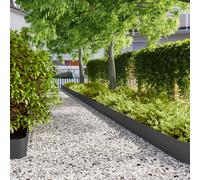 vidaXL Bordure per Prato 10 pz Nere Acciaio Laminato a Freddo