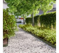 vidaXL Bordure per Prato 10 pz Verde Oliva Acciaio Laminato a Freddo, Bordatura del Bordo del Giardino, Bordatura del Letto del Giardino, Bordo del Giardino