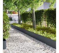 vidaXL Bordure per prato 20 pcs Antracite 100 x 0.5 x 30 cm Acciaio