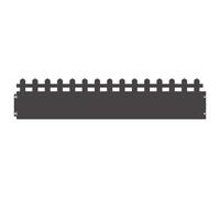 vidaXL Bordure per prato 20 pcs Nero 103 x 0,05 x 22 cm Acciaio