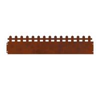 vidaXL Bordure per Prato 20 PCS Ruggine 103 x 0,05 x 22 cm, Bordatura per Giardini e terrazze, barriera in Metallo Durevole, confini Esterni, divisori paesaggistici, sentieri per Giardini
