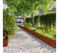 vidaXL Bordure per Prato 20 pz 25x103 cm Flessibile Acciaio Corten, Bordi per Giardini, Bordi per aiuole da Giardino, Bordi per paesaggi