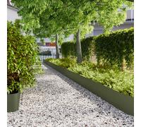 vidaXL Bordure per Prato 20 pz Verde Oliva Acciaio Laminato a Freddo