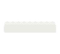 vidaXL Bordure per Prato 30 PCS Bianco 103 x 0,05 x 22 cm Acciaio, Bordatura per Giardini e terrazze, barriera in Metallo Durevole, confini Esterni, divisori paesaggistici, sentieri per Giardini