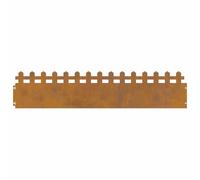 vidaXL Bordure per Prato 30 PCS Ruggine 103 x 0,05 x 22 cm, Bordatura per Giardini e terrazze, barriera in Metallo Durevole, confini Esterni, divisori paesaggistici, sentieri per Giardini