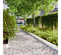 vidaXL Bordure per Prato 50 pz Bianchi Acciaio Laminato a Freddo