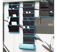 vidaXL Borsa per Stoccaggio Nero e Blu 125 x 48 cm Oxford