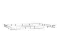 vidaXL Box Cani 36 Pannelli Nero 100x50 cm Acciaio Verniciato Polvere