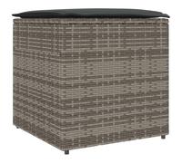 vidaXL Scatola portaoggetti da esterno grigio e grigio scuro in rattan grande