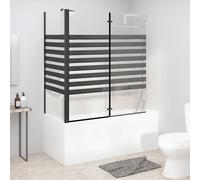 vidaXL Box Doccia a Strisce 120x68x130 cm in Vetro Temperato