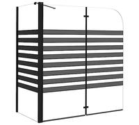 vidaXL Box Doccia a Strisce 120x68x130 cm in Vetro Temperato