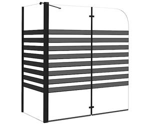 vidaXL Box Doccia a Strisce 120x68x130 cm in Vetro Temperato