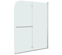 vidaXL Box Doccia Pieghevole a Libro 2 Pannelli in ESG 120x140 cm