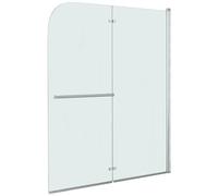 vidaXL Box Doccia Pieghevole a Libro 2 Pannelli in ESG 120x140 cm