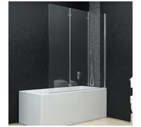 VIDAXL - Box Doccia Pieghevole A Libro 3 Pannelli In Esg 130x138 Cm