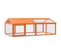 Box per animali marrone 200x112,5x74 cm legno massello di pino