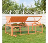 Box per animali marrone 200x112,5x74 cm legno massello di pino