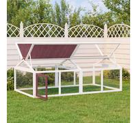 vidaXL Box per Animali Moka 200x112,5x74 cm in Legno Massello di Pino
