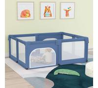 vidaXL Box per Bambini con 2 Porte Blu Chiaro in Tessuto Oxford