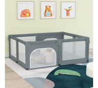 vidaXL Box per Bambini con 2 Porte Grigio Chiaro Tessuto Oxford