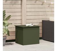 vidaXL Box per Esterni Verde Oliva - 55 x 50,5 x 50 cm, fatto in acciaio laminato a freddo.
