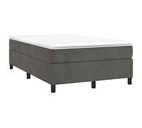 vidaXL Giroletto a Molle Grigio Scuro 120x200 cm in Velluto
