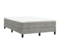 vidaXL Giroletto a Molle Grigio Chiaro 120x200 cm in Velluto