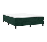 VIDAXL - Giroletto a Molle Verde Scuro 140x190 cm in Velluto - SPEDIZIONE GRATUITA
